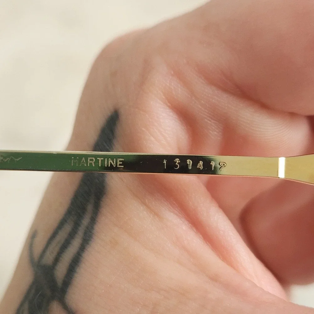 Vintage Martine L'amy Frame France Gold‎ Eyeglasses Frames Oversized Square